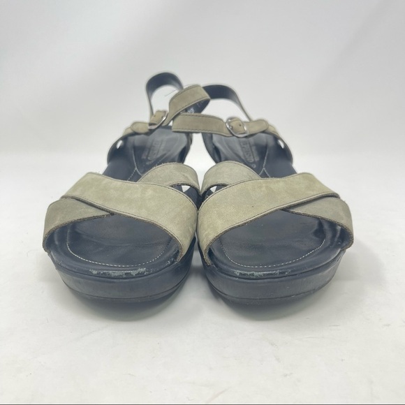 Mephisto Leather Wedge Tan Sandals Womens Size 40/ 10 - Picture 3 of 13